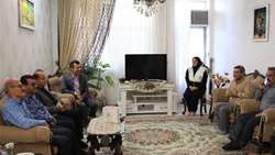 دیدار مدیر شبکه بهداشت و درمان شهرستان گرمسار با جانبار سرافراز به مناسبت هفته دفاع مقدس